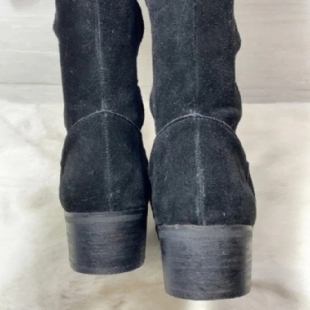 Steve Madden Black Suede Tyga Boots Size 8.5